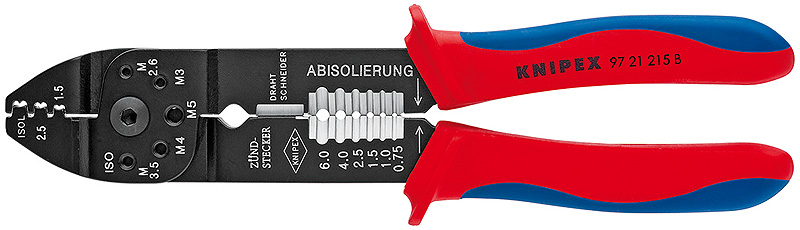 Knipex Kliešte do zagniatania końcówek nasuwanych, nieizolowanych 230mm (9721215B)