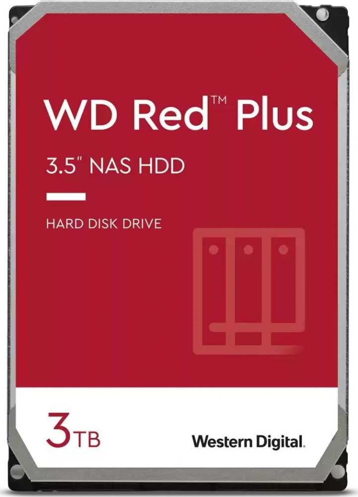 WD Red Plus 3TB 3.5'' SATA III (6 Gb/s)  (WD30EFPX)