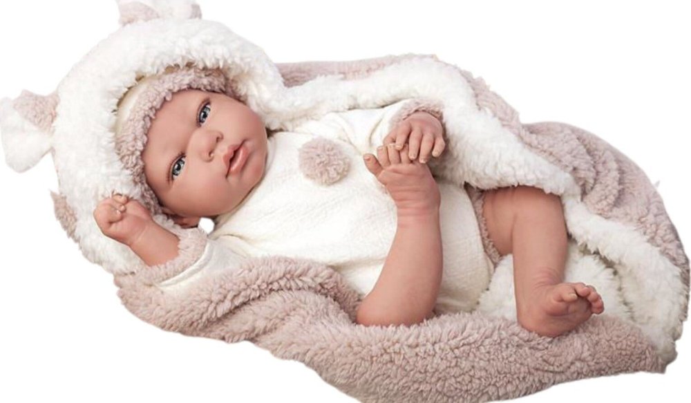 Munecas Arias Munecas Arias Arias Reborn kūdikėlis su šiltu pleduku, 40 cm