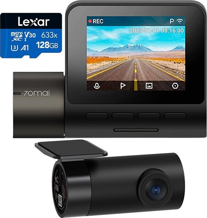 70mai A200 HDR + kamera tylna RC11 + karta Lexar 128GB