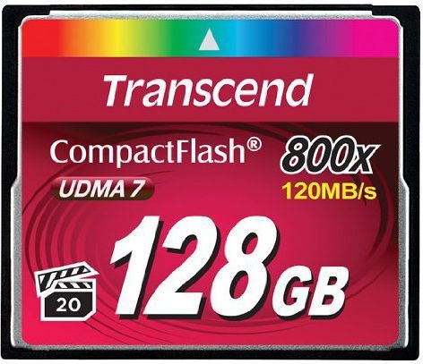 Transcend 800x Compact Flash 128 GB  (TS128GCF800)
