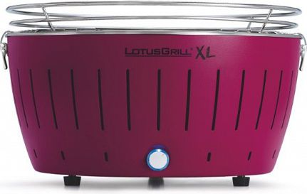 LotusGrill Grill záhradný na drevené uhlie XL 40 cm x 40 cm Fialový