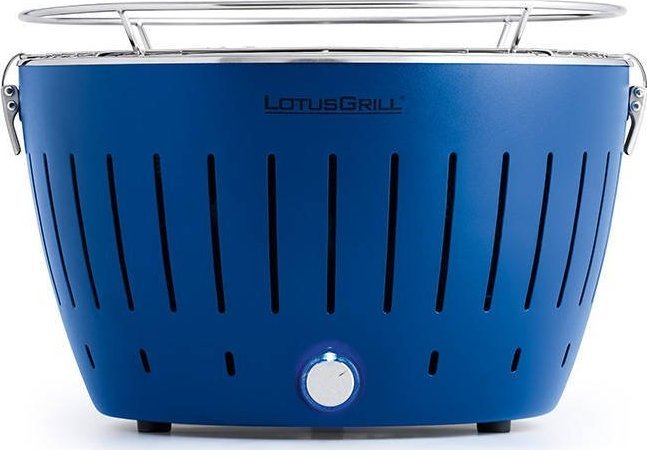 LotusGrill Grill záhradný na drevené uhlie Standard 32 cm x 32 cm Modrý