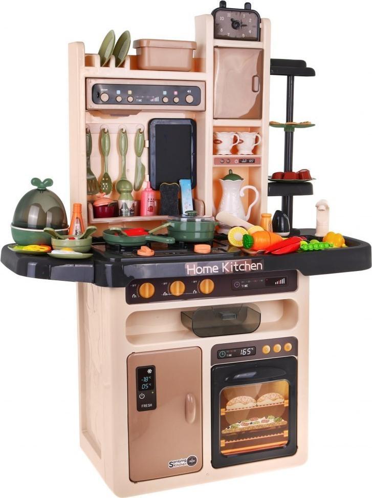 Inlea4Fun MODERN KITCHEN Detská kuchynka so 65 doplnkami hnedá