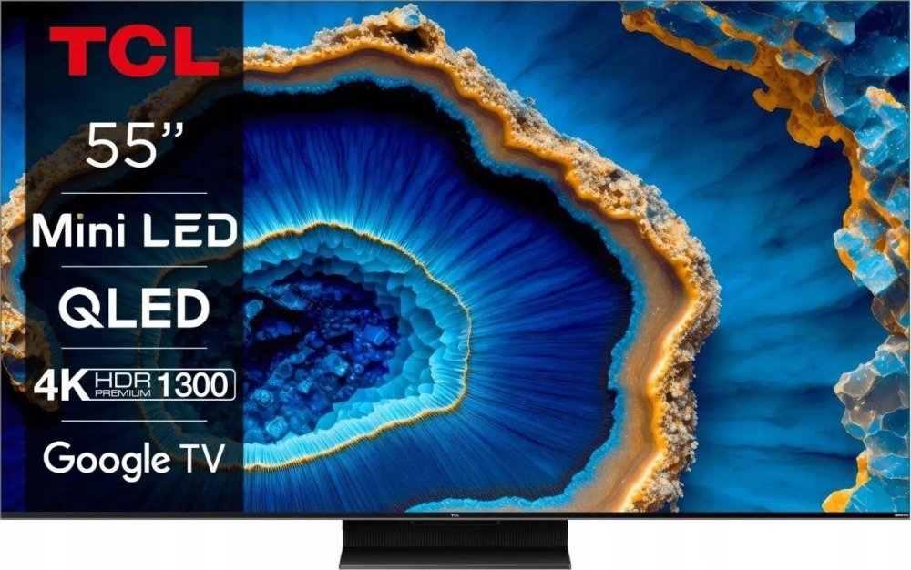 TCL televízorTCL 55C801 55" MINILED 4K HDR 144Hz Google TV HDR10 Dolby Vision