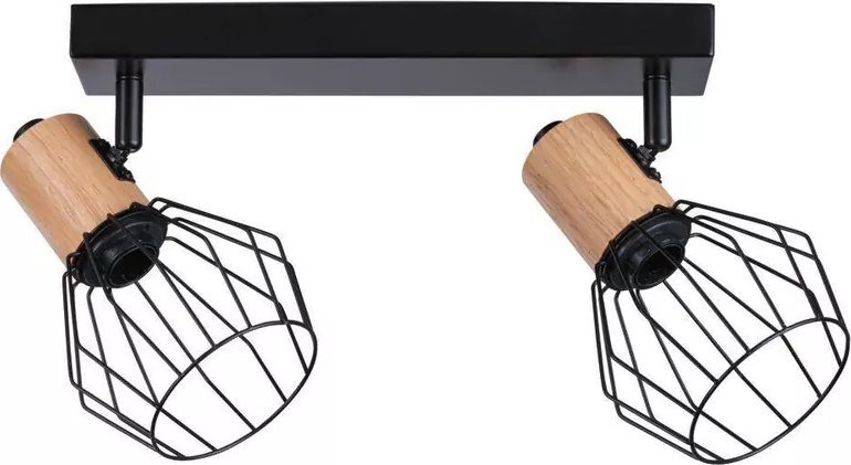 Paulmann Lampa na strop Lanka max. 2x20W E14 230V  Čierny/drevo