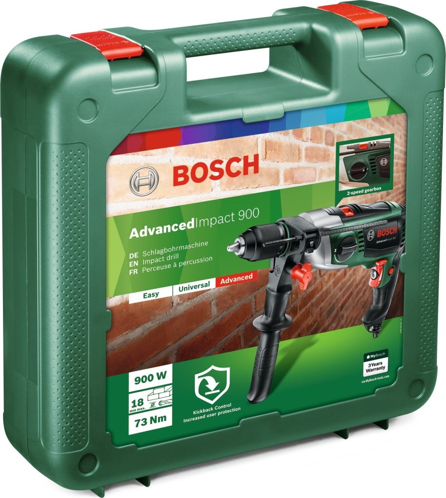 Bosch Bosch Príklepová vŕtačka AdvancedImpact 900W