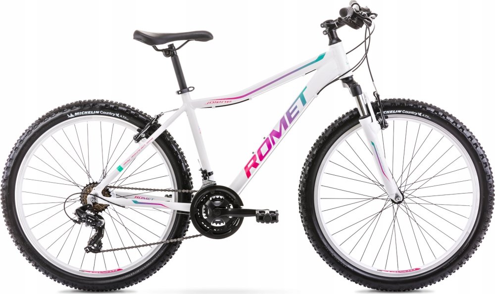 Romet Dviratis Romet Jolene 6.1 2024 white-green-violet-19" / L (Dydis: 19" / L)