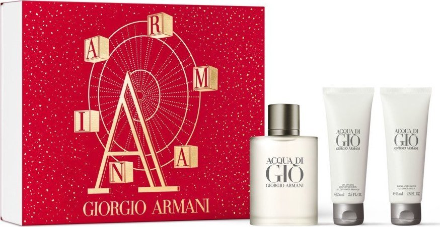 Giorgio Armani Giorgio Armani Acqua di Gio Pour Homme Sada voda toaletná spray 100ml + żel pod prysznic 75ml + balzám po holení 75ml MEN