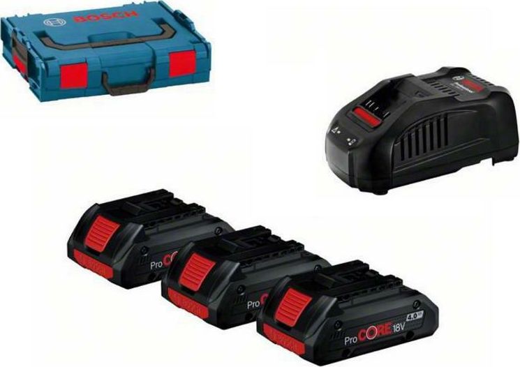 Bosch Akumurokovr 18V 3x4.0Ah Gba Procore+Nabíjačka Gal 1880CV+L-BOXX 102 (B0615990L1R)