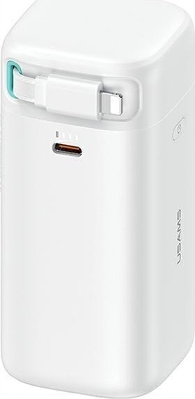 Usams USAMS Powerbank ze zwijanym kablem Retractable Lightning 18000 mAh PD45W Fast Charge XMF Series Biely/white 20KCD21702 (US-CD217)