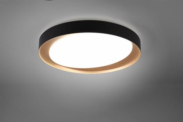 Trio RL Nowoczesny plafon Čierny Trio RL Zeta LED R62712402