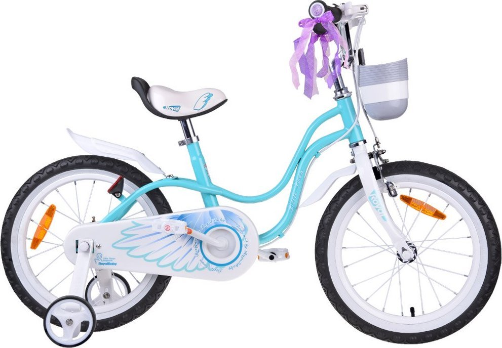 Royalbaby RoyalBaby detský Bicykel 16" Little Swan košyk kółka boczne RB16-18