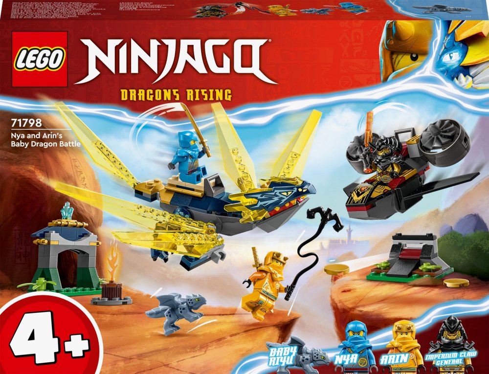 LEGO Ninjago Nya i Arin — bitwa na grzbiecie małego smoka (71798)