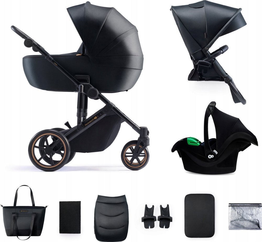 KinderKraft KINDERKRAFT stroller 3in1 PRIME 2 3IN1 MINK PRO VENEZIAN BLACK, KSPRIM02BLK300I
