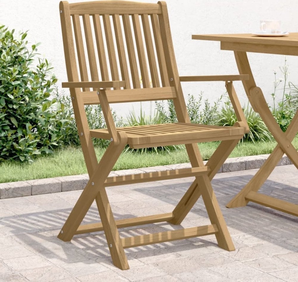 vidaXL vidaXL Składane kreslá ogrodowe, 2 ks, 58x54,5x90 cm, akacja