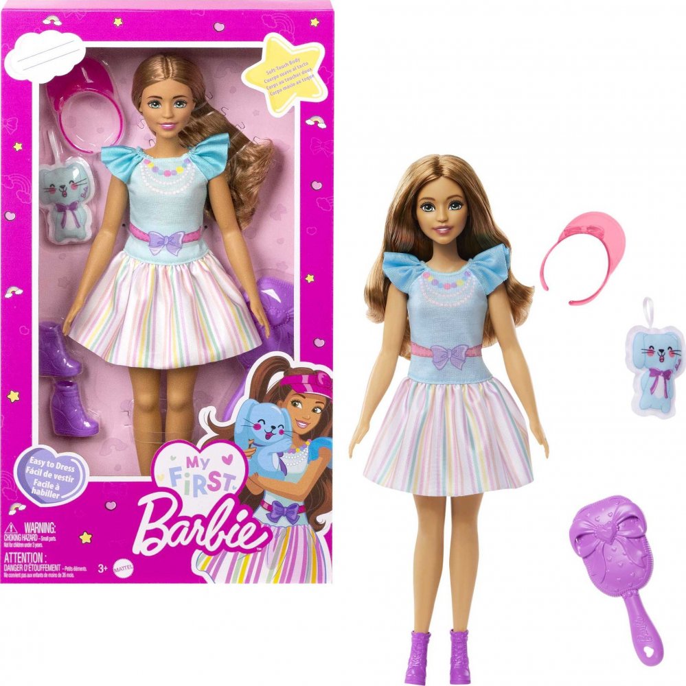 Mattel Barbie Moja Pierwsza Barbie Bábika + króliczek HLL21