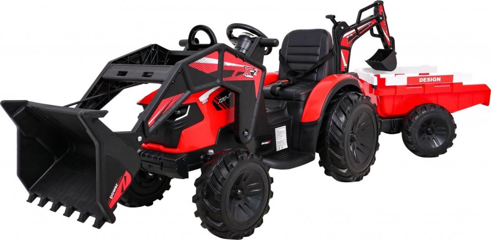 Ramiz Odrážadlo Traktor s prívesom 720-T Červený
