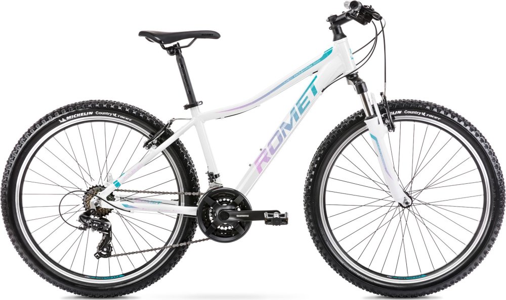 Romet Bicykel Romet Jolene 6.1 26 L 19" biało-zielono-Fialový