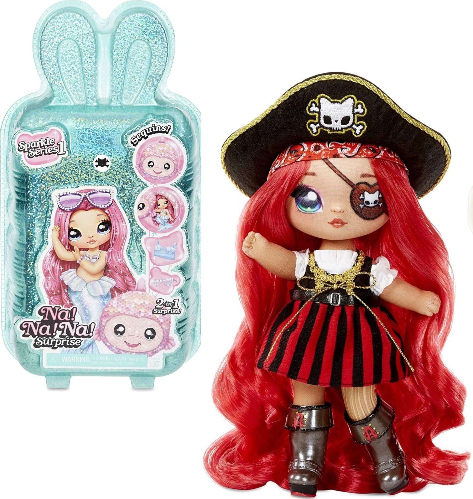MGA NaNaNa Surprise Sparkle Laleczka Becky Buckaneer Papuga Cekinowy Pom (573999)
