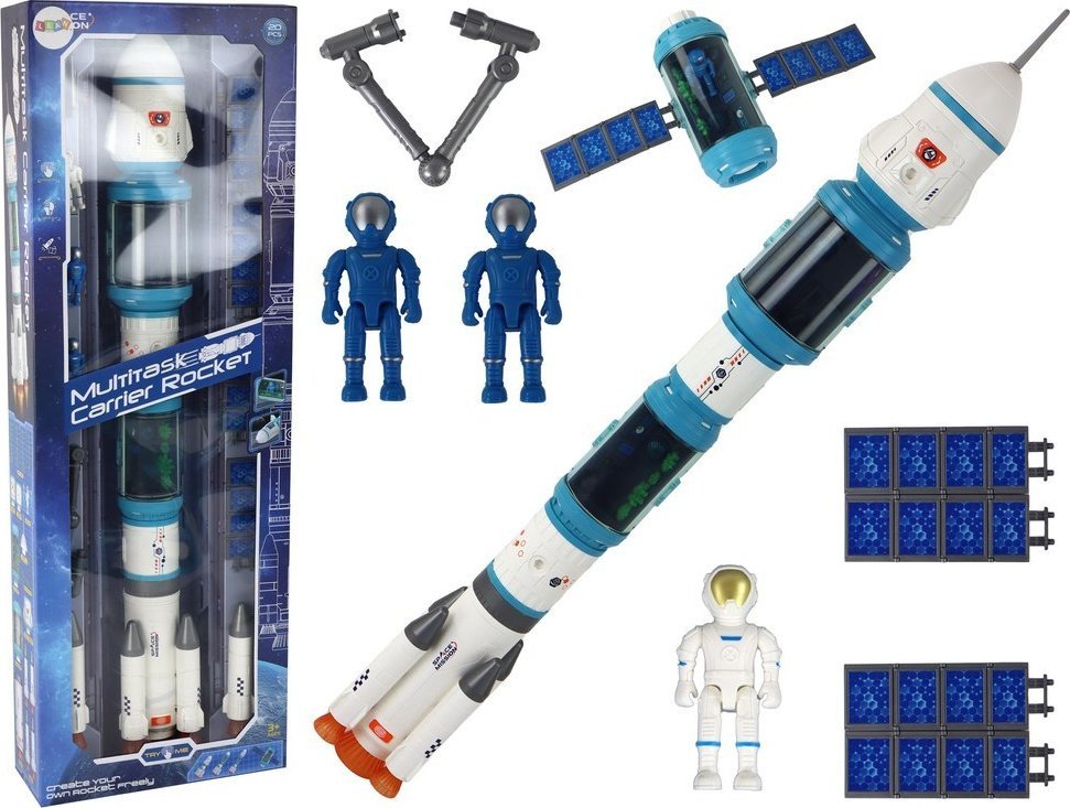 LeanToys Misja Kosmiczna Sada Kosmiczny Rakieta Kosmonauta Kosmos  20 ele.