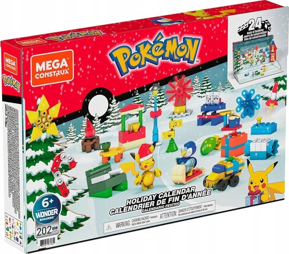 Mattel Mega Construx Pokemon Kalendarz świąteczny