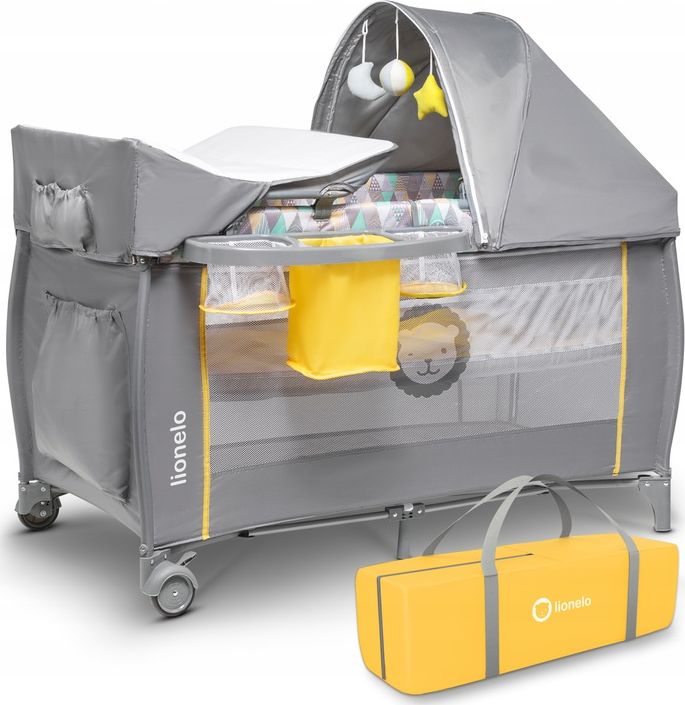 Lionelo Postieľka Sven Plus Yellow Scandi