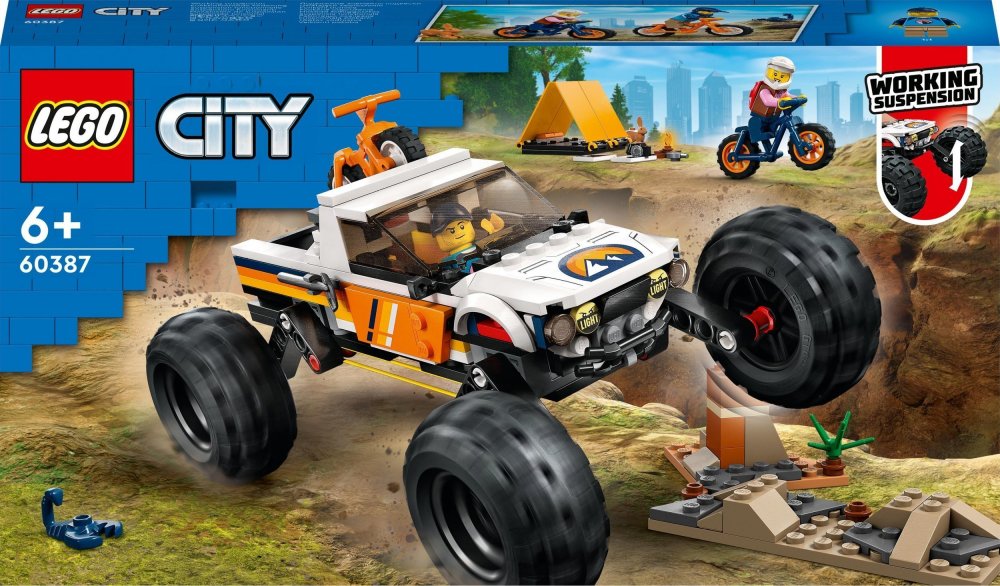 LEGO City Przygody samochodem terenowym z napędem 4x4 4ks (60387)
