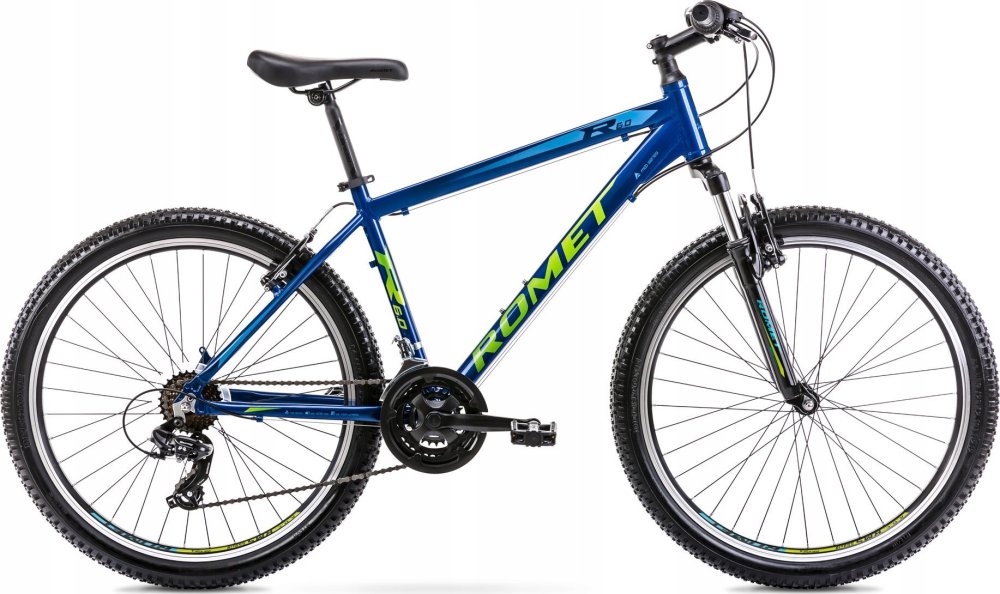 Romet Dviratis Romet Rambler R6.0 2024 blue-lemon-17" / M (Dydis: 17" / M)