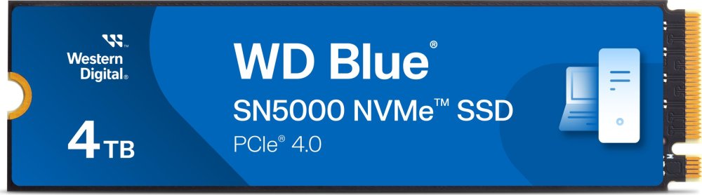WD Blue SN5000 4TB M.2 2280 PCI-E x4 Gen4 NVMe (WDS400T4B0E)
