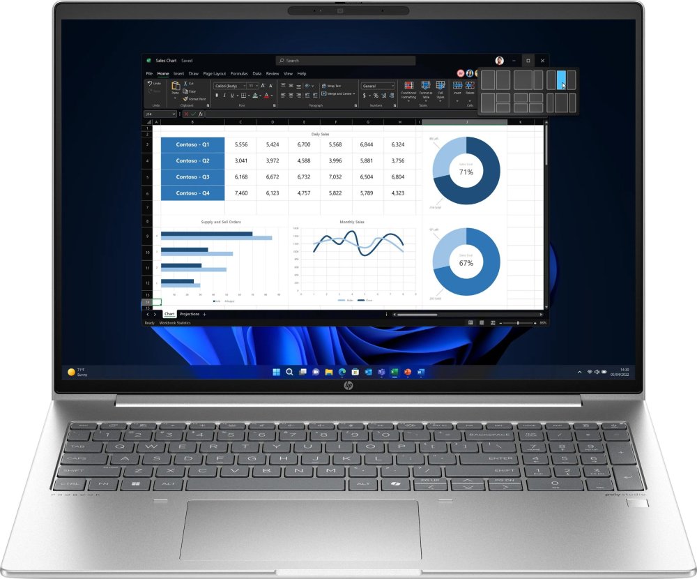 HP ProBook 465 G11 Ryzen 5 7535U / 16 GB / 1 TB / W11 (AD1J2ET)