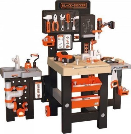 Smoby Black&Decker Mega Warsztat Hydraulik Malarz 3w1 100 akcesorii