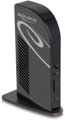 Delock Stacja dokująca USB Type-C z trzema wyświetlaczami i DisplayLink 4K/koncentratorem USB/LAN/SD/Audio/PD 96 W (88051)