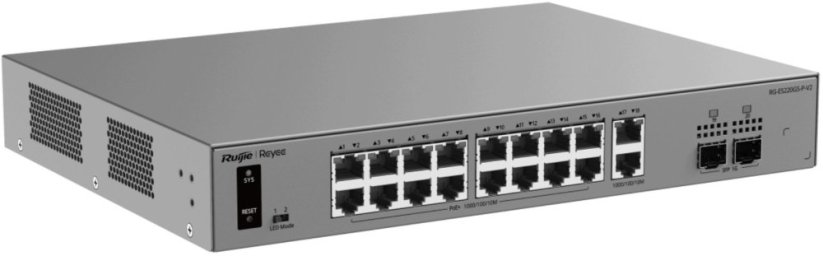 Reyee POE 16-portowy + 2X Uplink + 2X SFP (RG-ES220GS-P-V2)