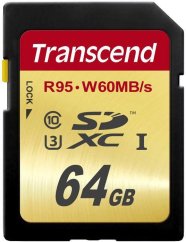 Transcend SDXC 64 GB Class 10 UHS-I/U3  (TS64GSDU3)