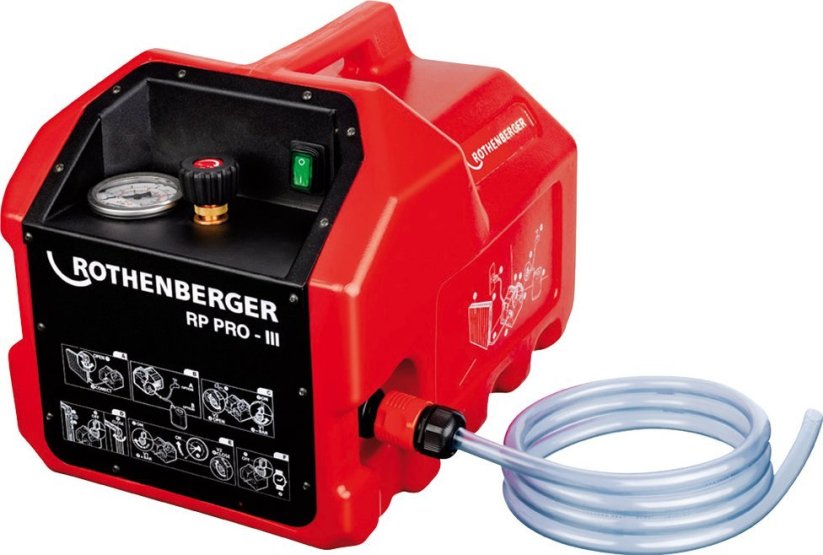 Rothenberger čerpadlo vamzdyno testavimui elektrinė RP PRO III, Rothenberger