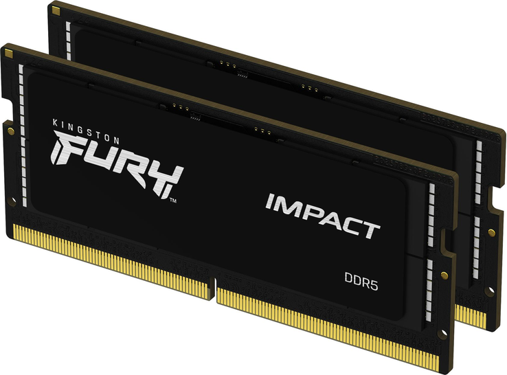 Kingston Fury Impact, SODIMM, DDR5, 64 GB, 4800 MHz, CL38 (KF548S38IBK2-64 )