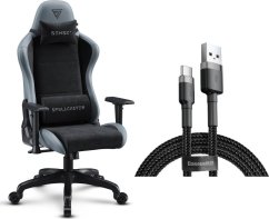 SENSE7 Spellcaster Fuku PU czarny-szary + kabel usb
