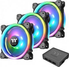 Thermaltake Riing Trio 12 LED RGB Plus 3-pack + Hub (CL-F072-PL12SW-A)