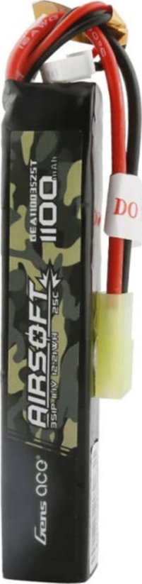 Gens Ace akumulátor Gens ace 25C 1100mAh 3S1P 11.1V Airsoft Gun Lipo z konektorem mini Tamiya Plug