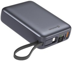 Swissten Swissten Power Bank 20000 mAh with Built-In Cables USB-C and Lightning