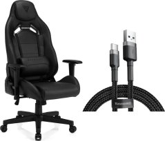 SENSE7 Vanguard - skórzany, czarny + kabel usb