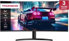 Thomson M34QG7Y14C monitor komputerowy 86,4 cm (34") 3440 x 1440 px UltraWide Quad HD LCD Čierny