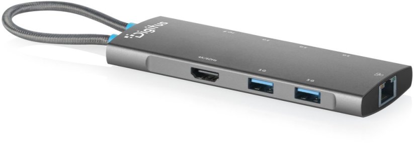 Digitus USB-C Docking Station, 8-Port, HDMI, USB, RJ45, PD (DA-70921)