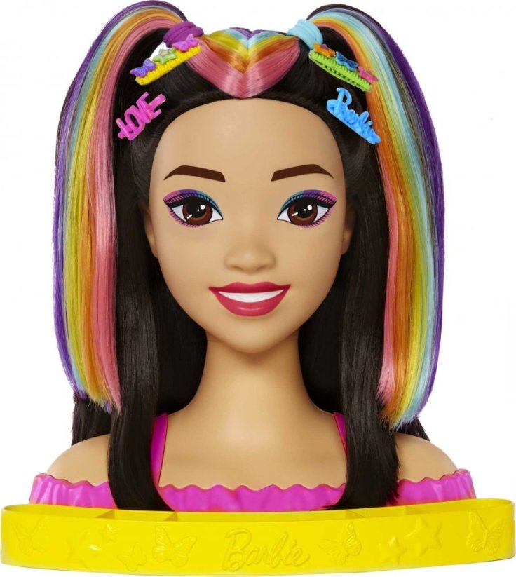 Mattel Głowa do stylizacji Neonowa tęcza čierne vlasy HMD81