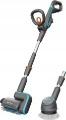 Gardena GARDENA cordless multi-cleaner AquaBrush Universal 18V P4A solo, hard floor cleaner (grey/turquoise, without battery and charger, POWER FOR ALL ALLIANCE)
