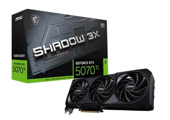 MSI GeForce RTX 5070 Ti 16G Shadow 3X OC 16GB GDDR7 DLSS4
