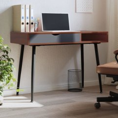 vidaXL Biurko komputerowe z zásuvoką, Hnedé, 110x50x75 cm Lumarko!