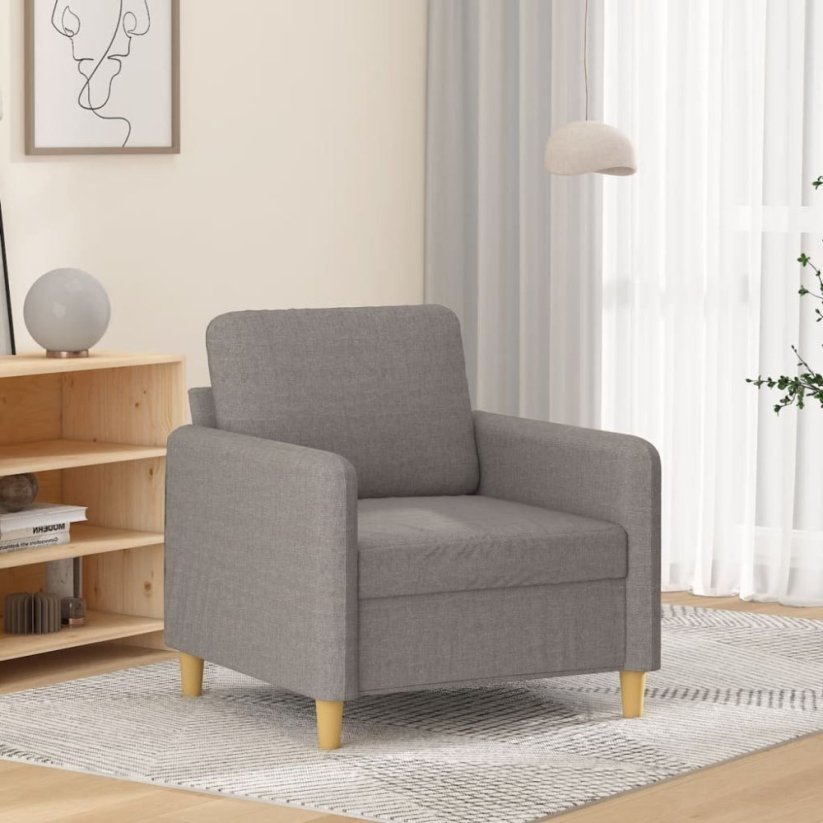 vidaXL Fotel, taupe, 60 cm, obity tkaniną Lumarko!