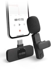 SBS Mobile SBS Wireless Microphone  USB-C  melna - Bezvadu mikrofons